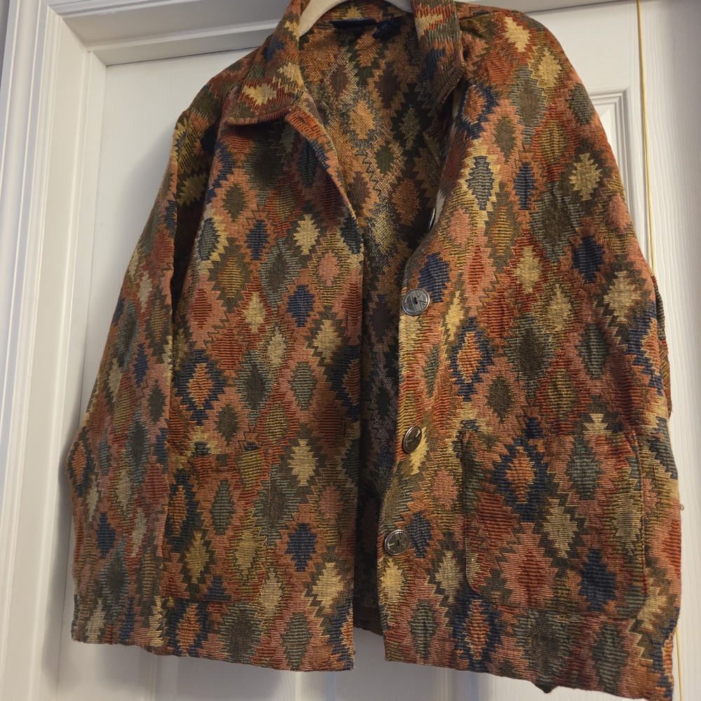 Jane Ashley Geometric Patterned Blazer - Multicolor - Picture 8 of 12